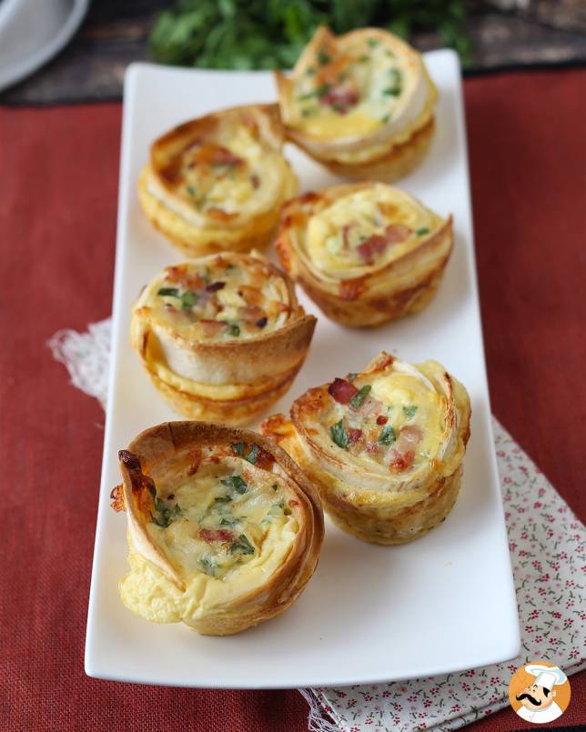 5. Mini quiche se skořápkou piadina