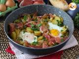 Recept Huevos rotos, velmi snadný španělský recept na brambory a vejce