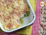 Recept Pórek au gratin s vařenou šunkou a sýrem