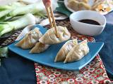 Recept Gyozas s kuřecím masem, mrkví a houbami