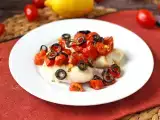 Recept Na vzduchu smažená treska s cherry rajčátky, olivami a citronem: lehký a rychlý recept