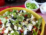 Recept Salát z čočky, fety a edamame s křupavou zeleninou