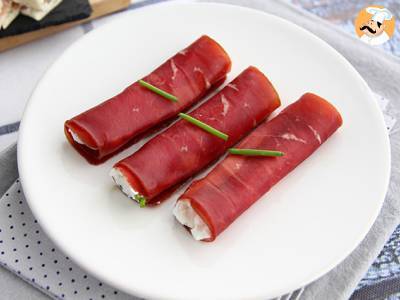 Recept Bündnerfleisch rohlíky s chavrouxem