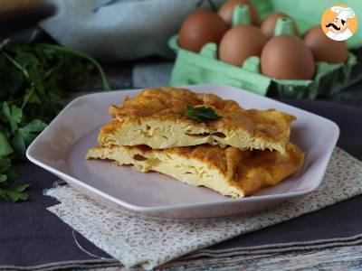 Recept Omeleta ve fritéze, lehký recept bez špinavých věcí v kuchyni!