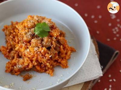 Recept Risotto 'nduja a klobása, první chod s intenzivní chutí