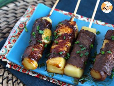 Recept Hovězí kebab yakitori se sýrem