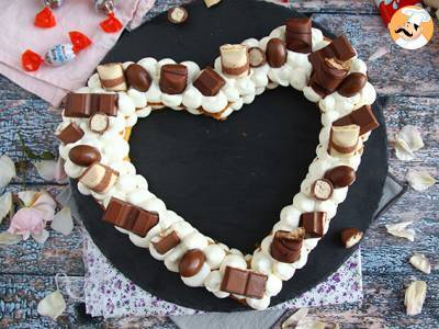 Recept Srdíčkový dort au kinder - kinder srdíčkový dort