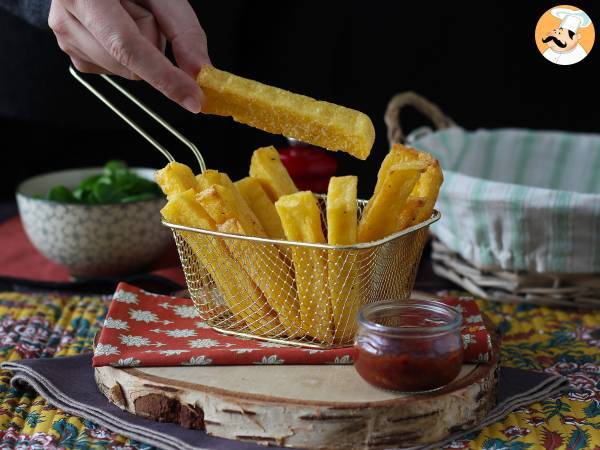 Smažená polenta bez pocitu viny: křupavá, zlatavá a dokonalá ve fritéze Air Fryer! - Příprava krok 7