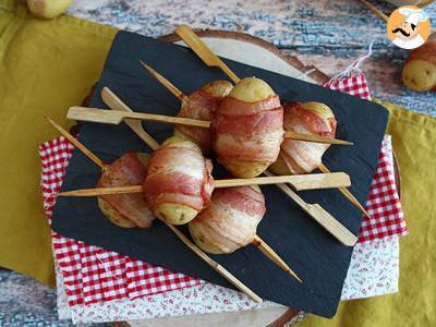 Aperitivní špízy z brambor a uzené slaniny - foto 3