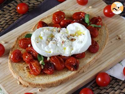 Bruschetta s pečenými rajčaty a burratou - foto 3