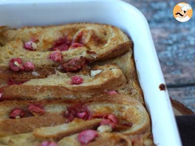 Francouzské toasty pečené v troubě s růžovou pralinkou, ultragurmánský recept - foto 3