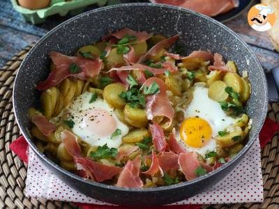 Huevos rotos, velmi snadný španělský recept na brambory a vejce - foto 3