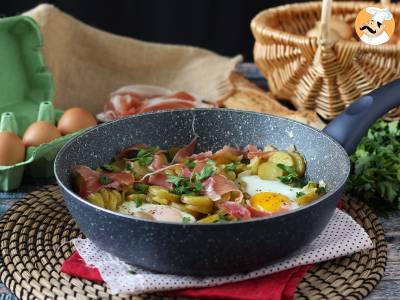 Huevos rotos, velmi snadný španělský recept na brambory a vejce - foto 5