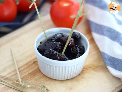 Karamelizované klobásky k aperitivu