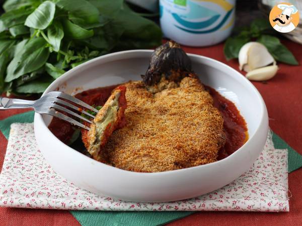 Lilek obalený v těstíčku po milánsku, ale vegetariánský - Vaření ve fritéze na vzduchu