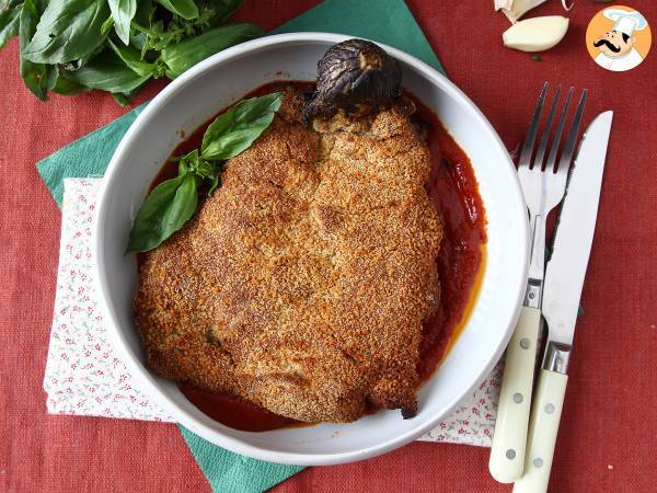 Lilek obalený v těstíčku po milánsku, ale vegetariánský - Vaření ve fritéze na vzduchu - foto 2