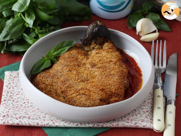 Lilek obalený v těstíčku po milánsku, ale vegetariánský - Vaření ve fritéze na vzduchu - foto 3