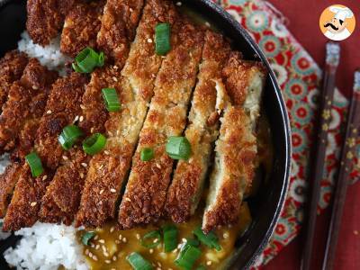 Lilek obalený ve strouhance panko, japonské kari ve stylu katsu, ale vegetariánské - foto 3