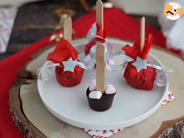 Lízátka s horkou čokoládou: hořká čokoláda + marshmallow - foto 5