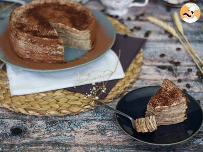 Palačinkový koláč ve stylu Tiramisu s kávou a kakaem - foto 4