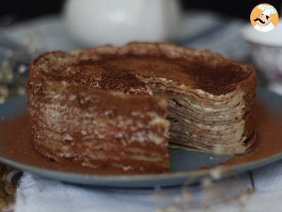 Palačinkový koláč ve stylu Tiramisu s kávou a kakaem - foto 5