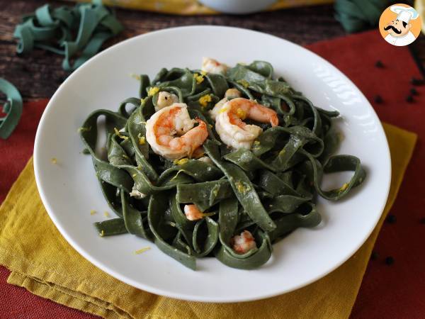 Spirulinové těstoviny s krevetami a citronem: první chod bohatý na živiny a s jedinečnou chutí - foto 5