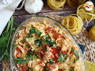 Tagliatelle feta cherry rajčata - zapečené těstoviny s fetou - foto 7