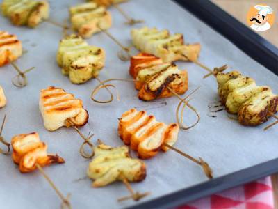 Vánoční stromečky z listového těsta s pestem jako vánoční aperitiv - foto 2