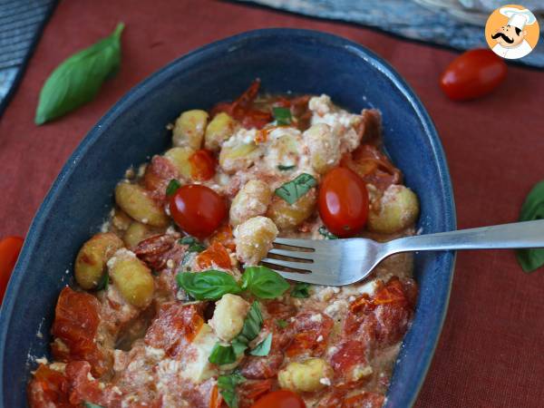 Zapečené feta gnocchi s Airfryerem, super rychlý pokrm s cherry rajčátky a fetou! - foto 2