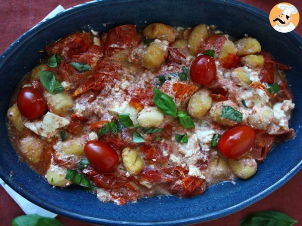 Zapečené feta gnocchi s Airfryerem, super rychlý pokrm s cherry rajčátky a fetou! - foto 3