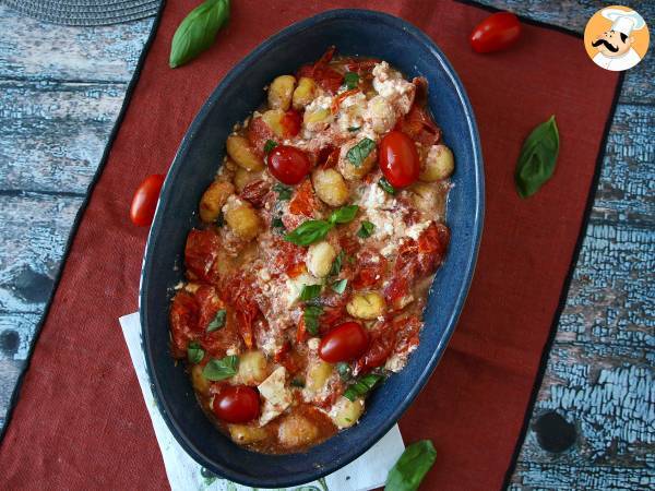 Zapečené feta gnocchi s Airfryerem, super rychlý pokrm s cherry rajčátky a fetou! - foto 5